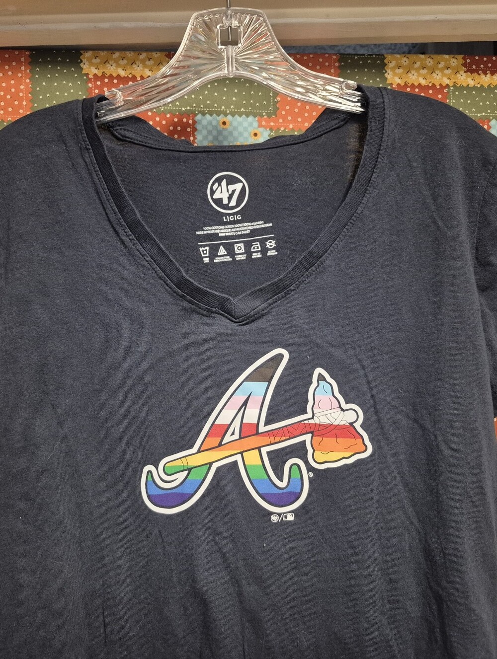 Women's Atlanta Braves Pride V neck Tee